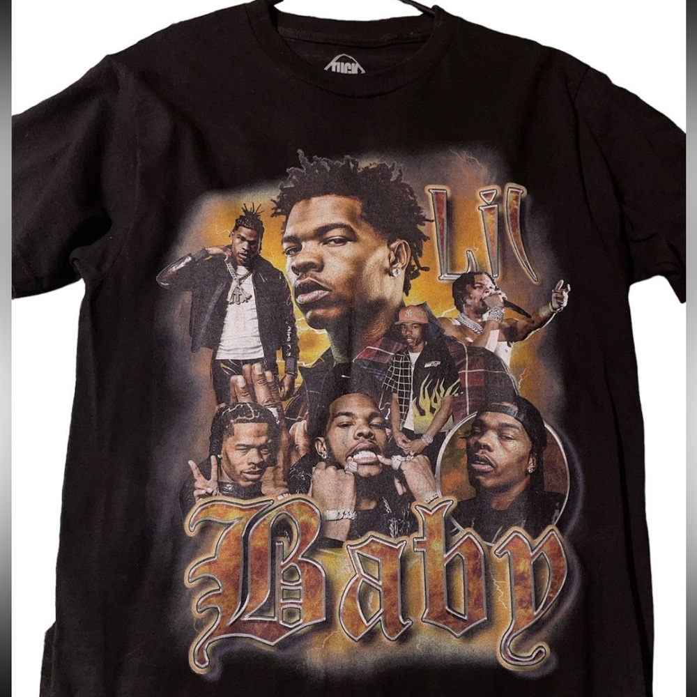 Lil baby black & gold graphic tee